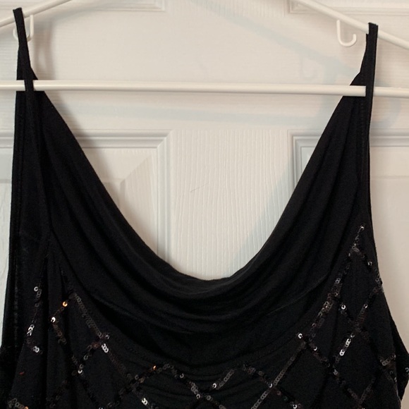Jess black sequinned camisole-style top. - Picture 4 of 6